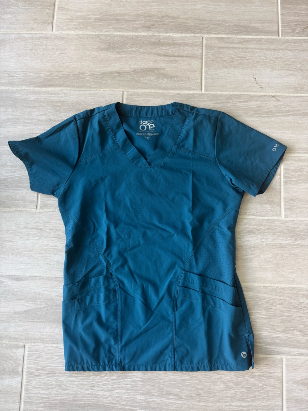 Barco Uniforms Teal V-Neck Short Sleeve Scrub Top